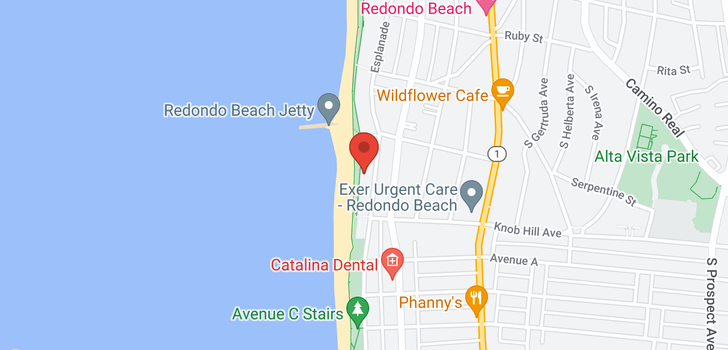 map of 721 Esplanade Redondo Beach, CA 90277